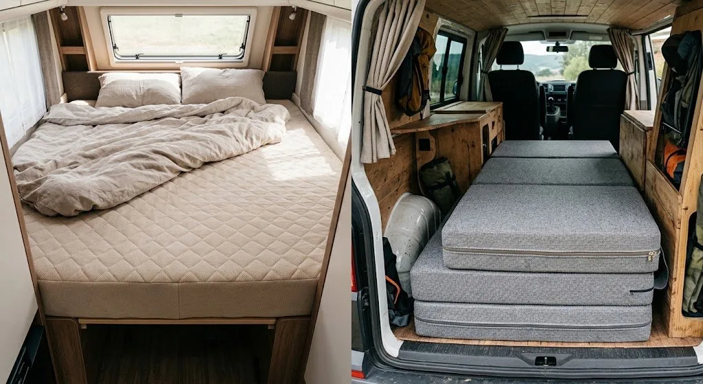 Colchones a Medida para Autocaravanas: diferencias con los colchones para furgonetas camper
