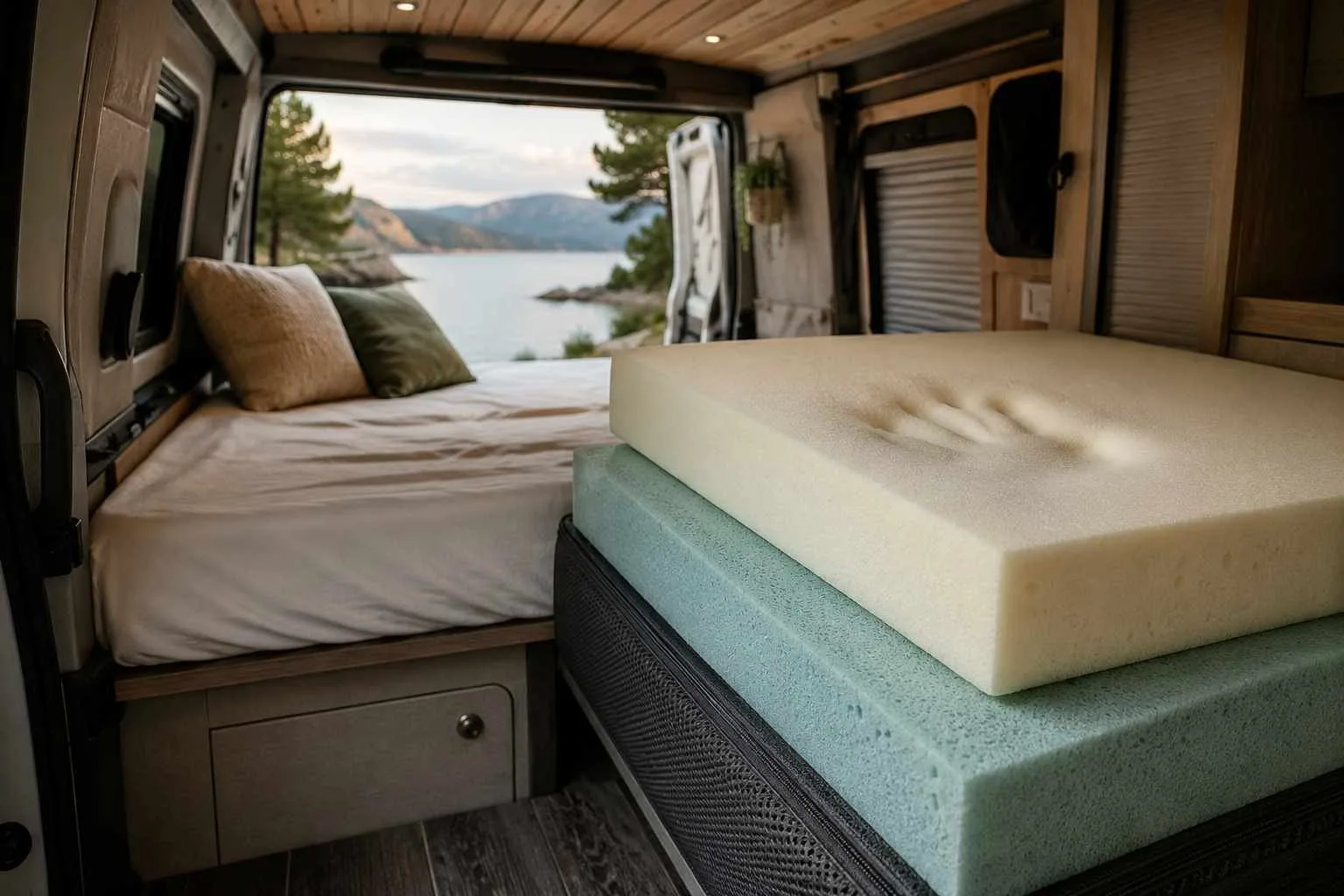 ¿Qué espuma elegir para una camper? Guía sobre firmeza y aislamiento térmico