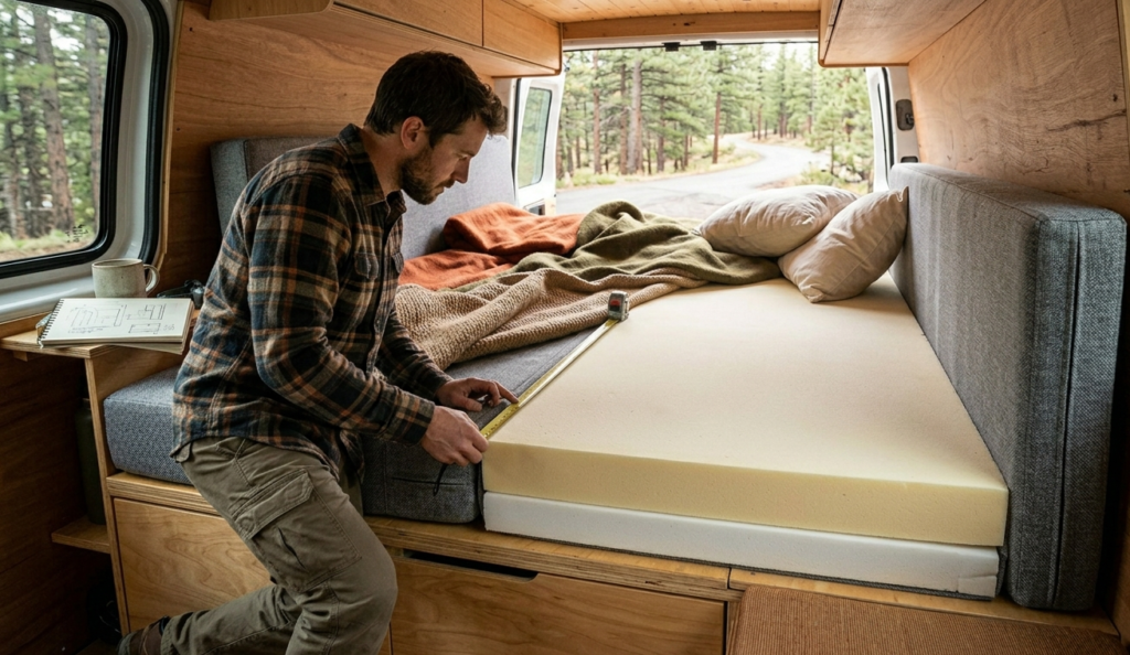 Como elegir un buen colchon para tu camper sin arrepentirte despues